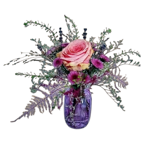 mini rose vase Malta single rose arrangement