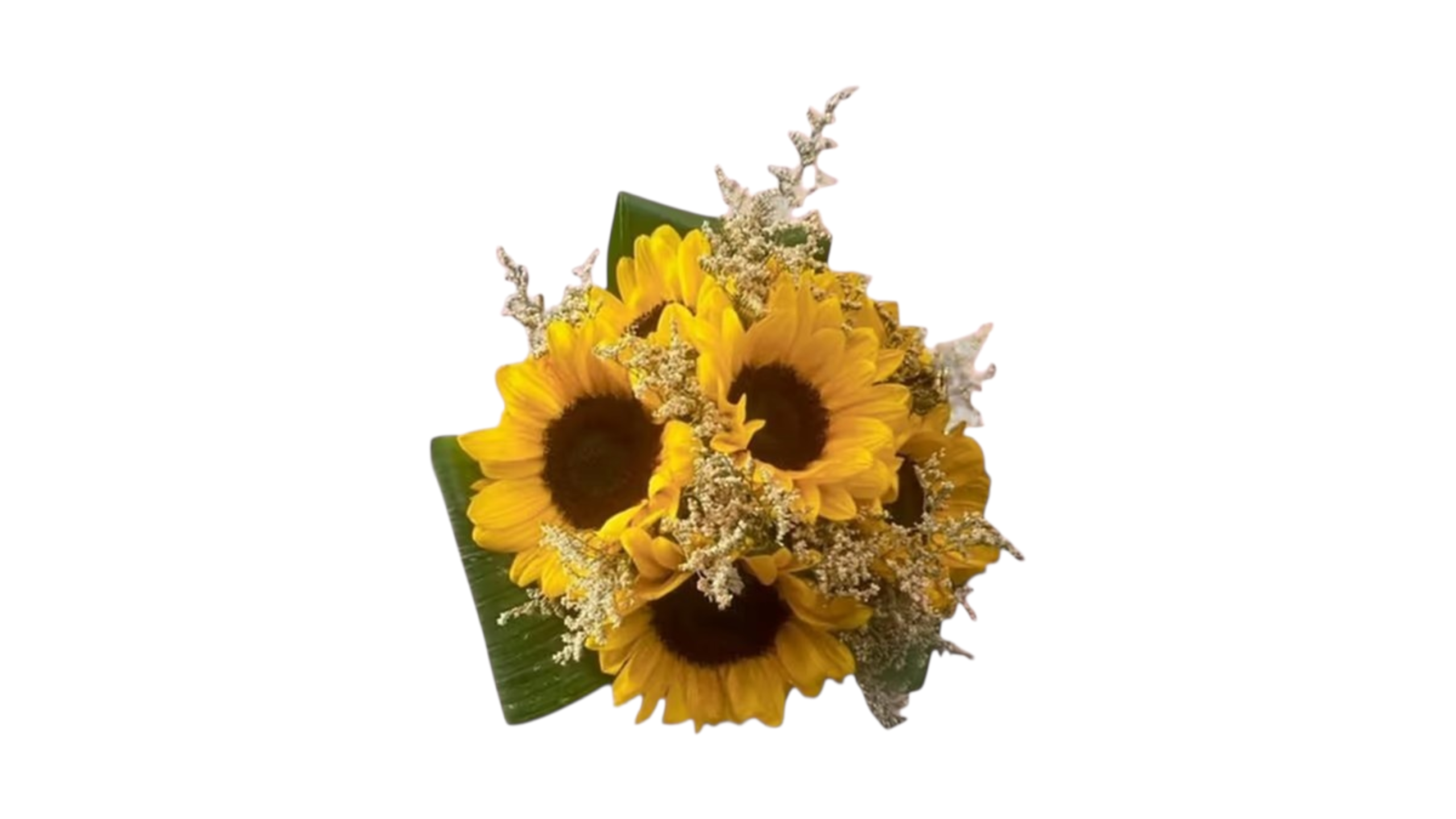 sunflower bouquet Malta with dried limonium